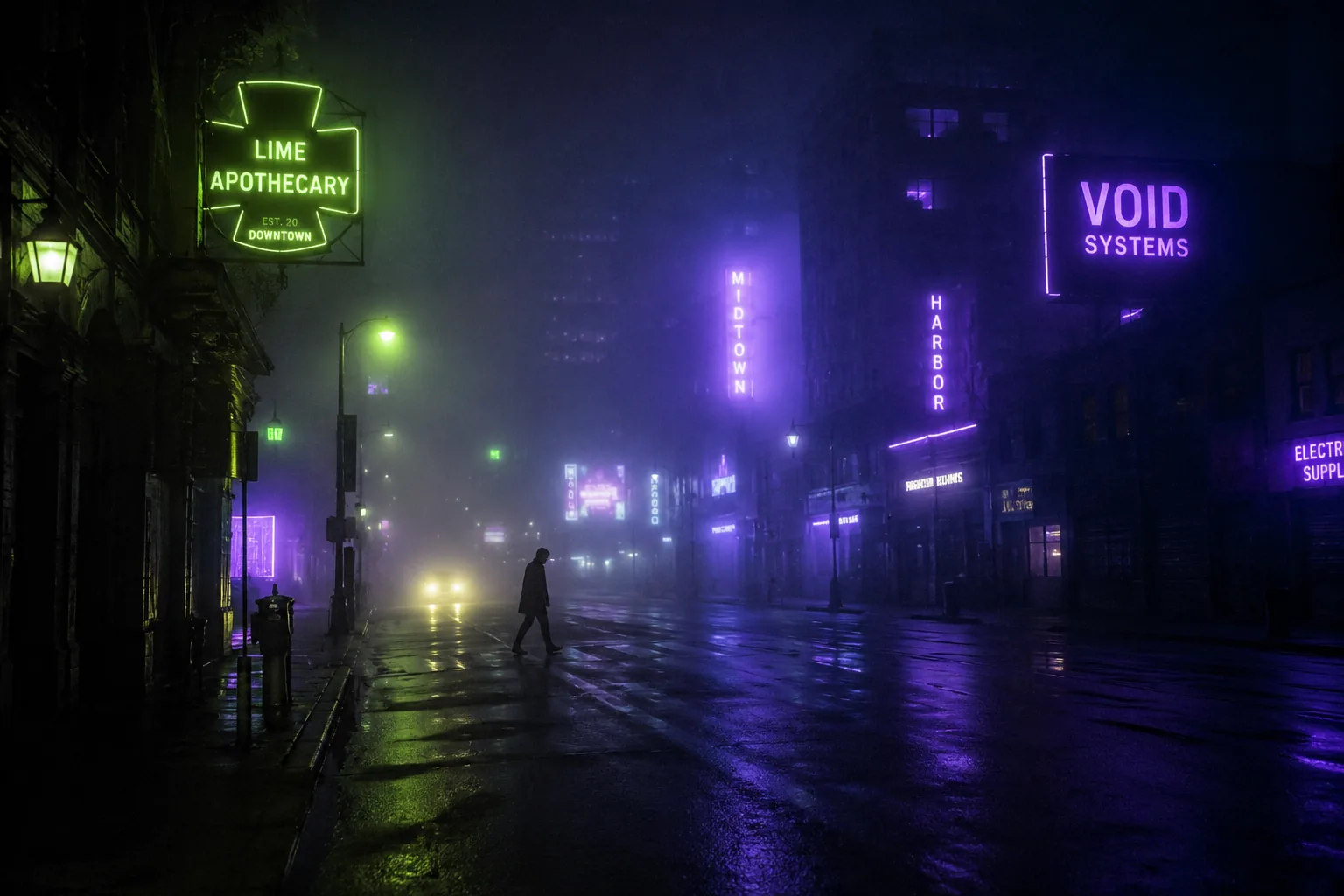 Under the harbor rain